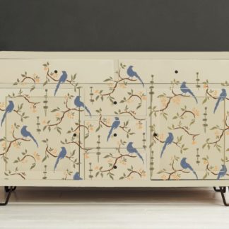 Stencil A3 Design Chinoiserie Birds (plantilla)