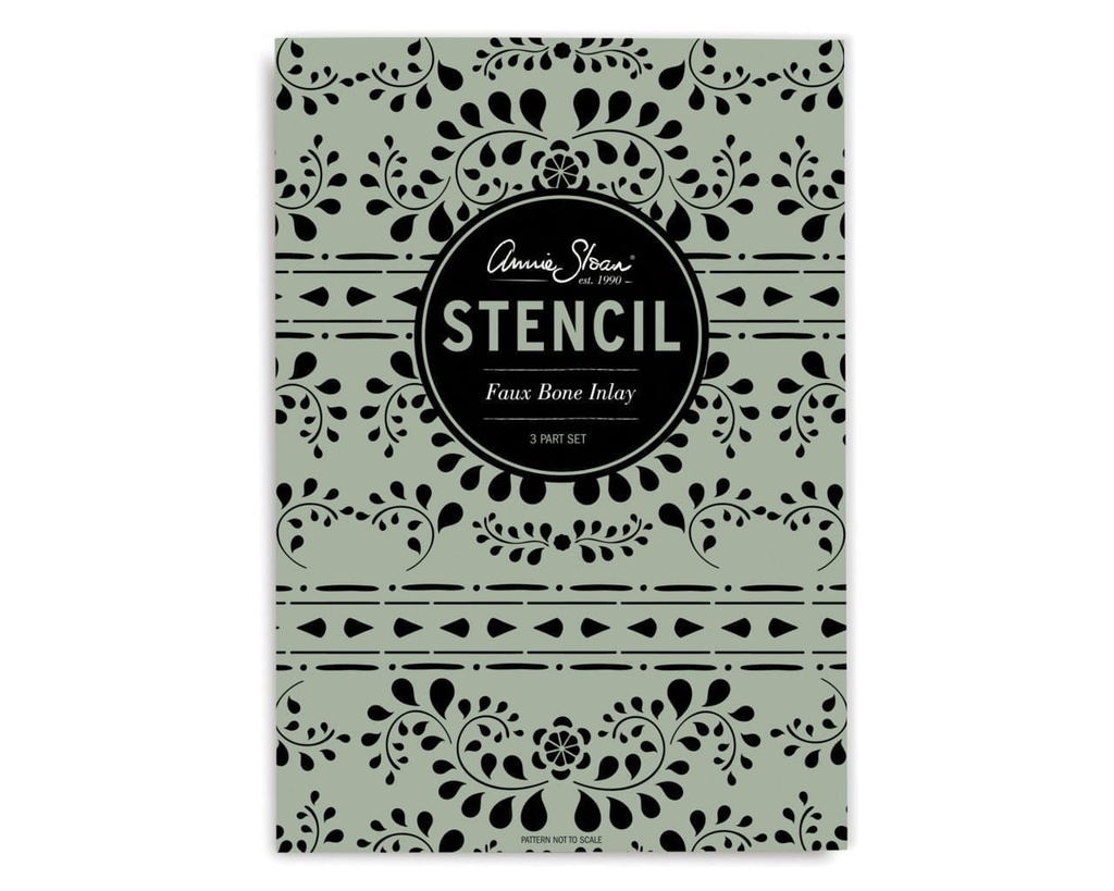Stencil A3 Design Faux Bone Inlay (plantilla)