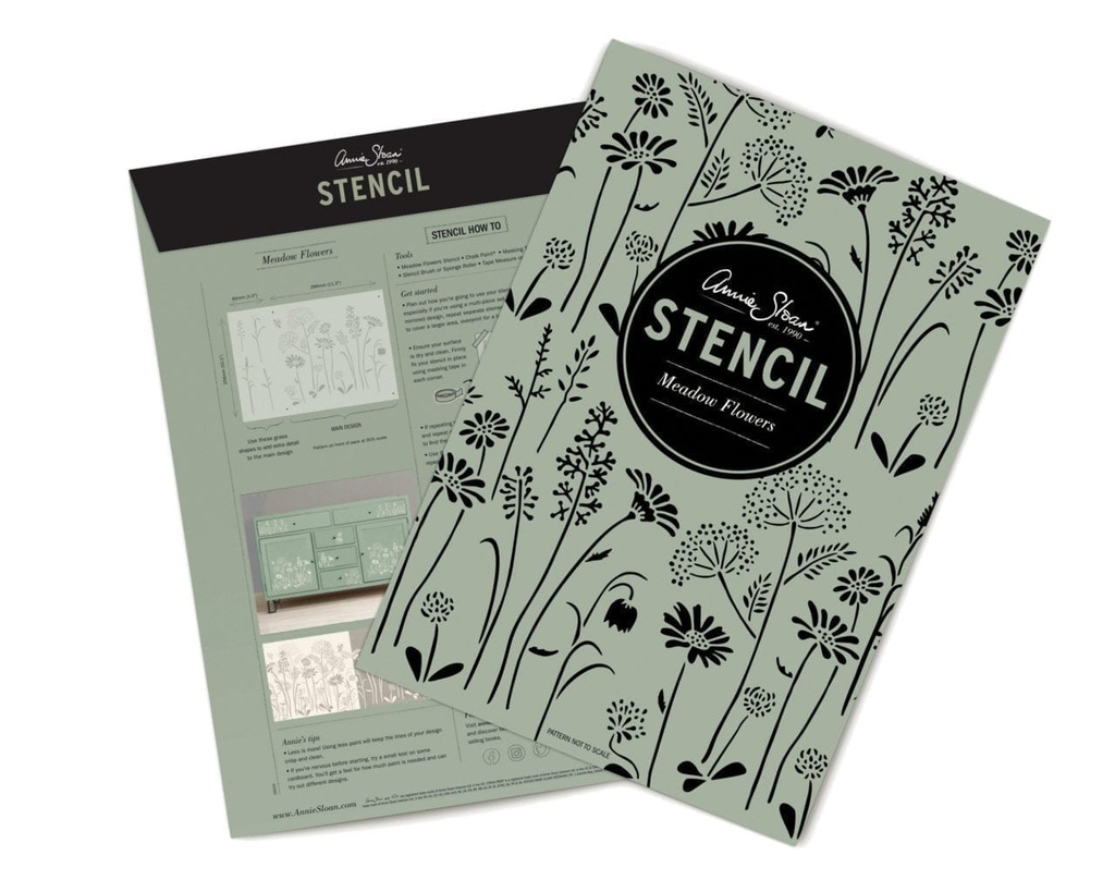 Stencil A3 Design Meadow Flowers (plantilla)
