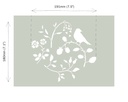 Stencil A4 Design Countryside Bird (plantilla)