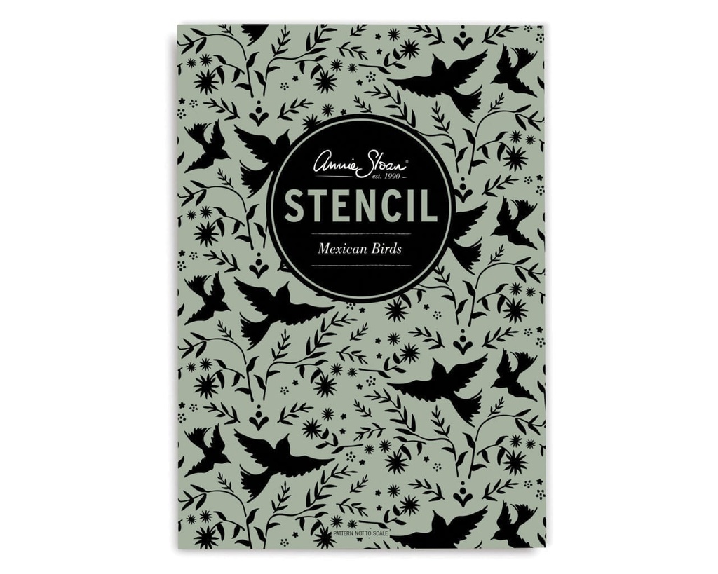 Stencil A4 Design Mexican Birds (plantilla)