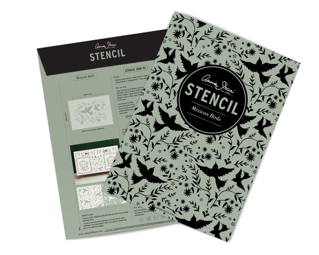 Stencil A4 Design Mexican Birds (plantilla)