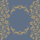 Stencil A4 Design Paisley Floral Garland (plantilla)