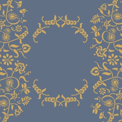 Stencil A4 Design Paisley Floral Garland (plantilla)
