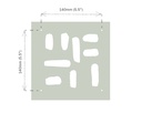 Stencil Square Design Brushwork Tile (plantilla)