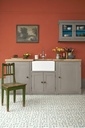 Stencil Square Design Brushwork Tile (plantilla)