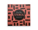 Stencil Square Design Brushwork Tile (plantilla)