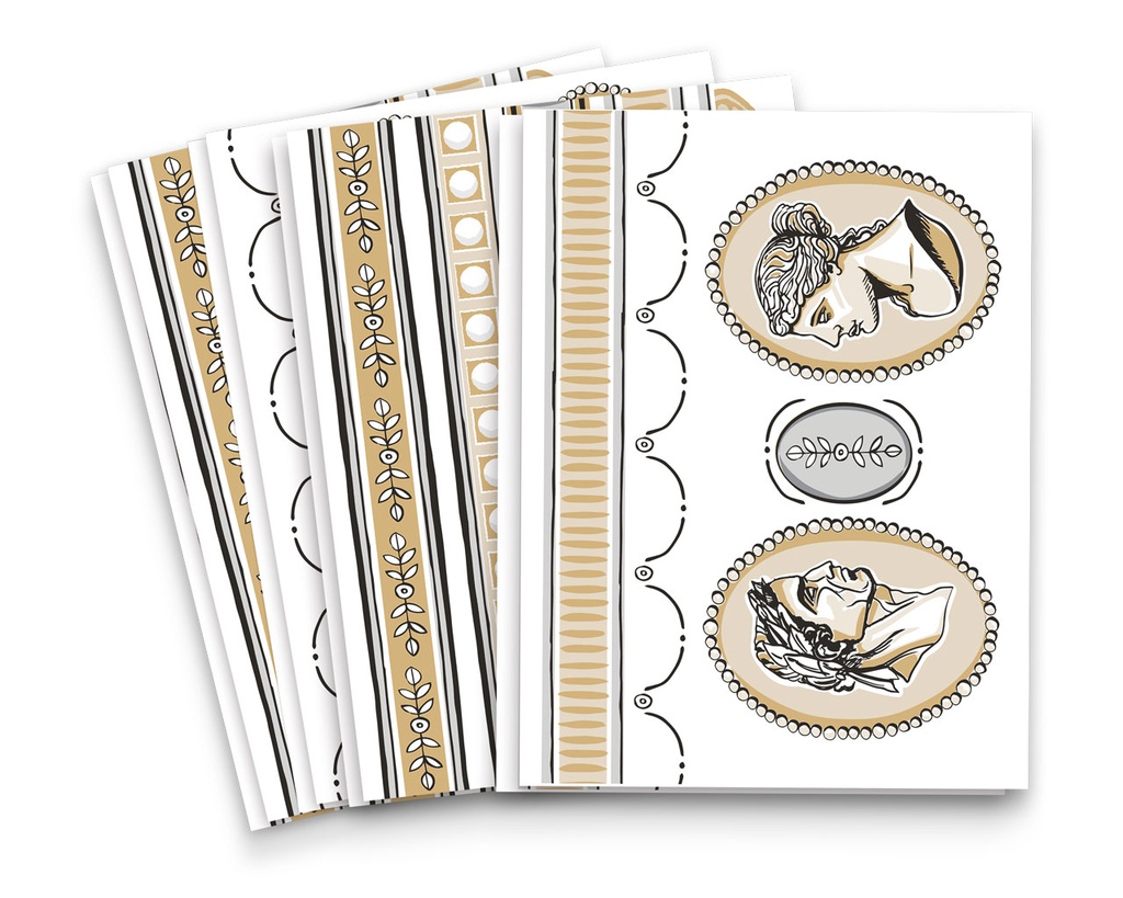 Decopage Cameo Paint Inlay
