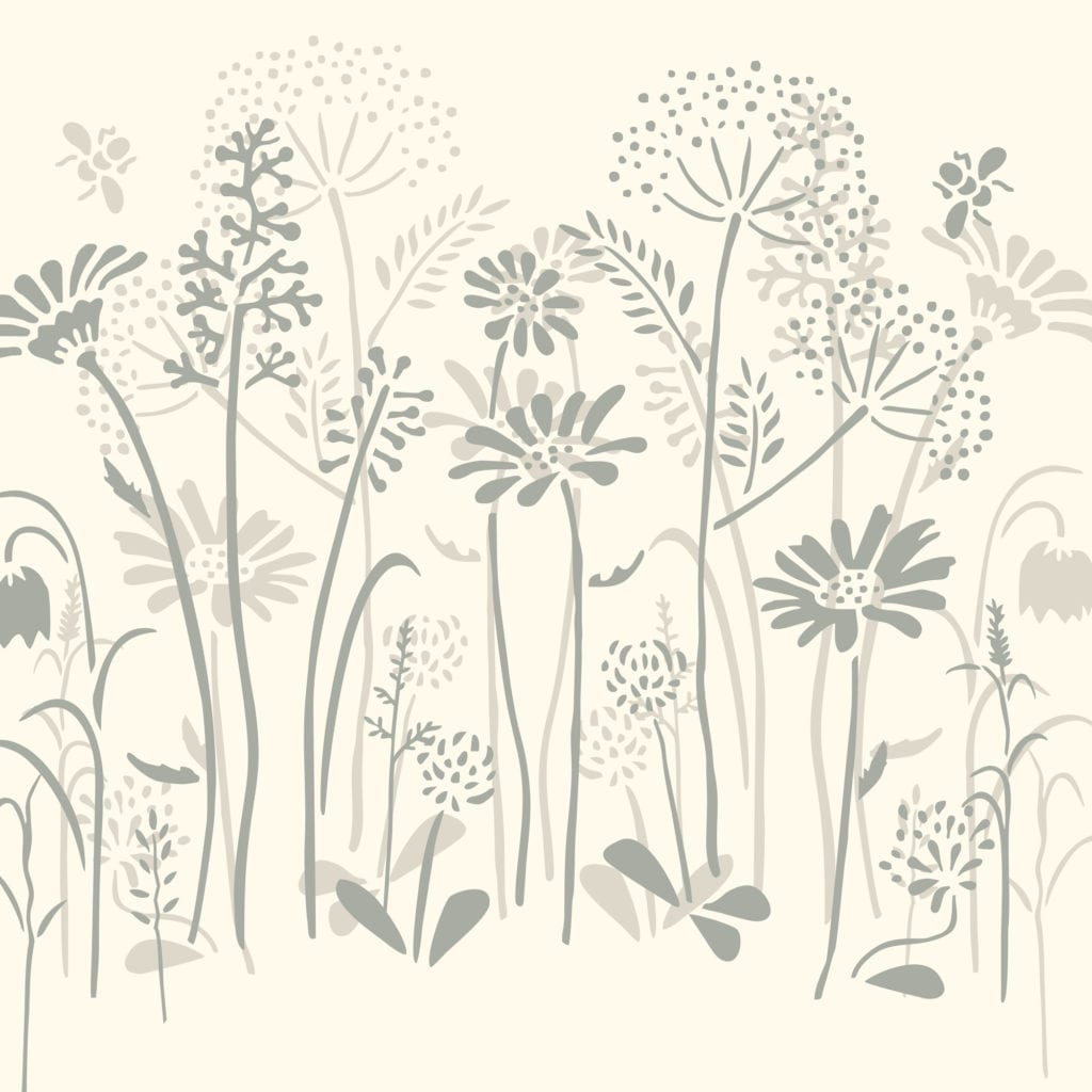 STENCIL A3 DESIGN MEADOW FLOWERS - PLANTILLA 371*256MM