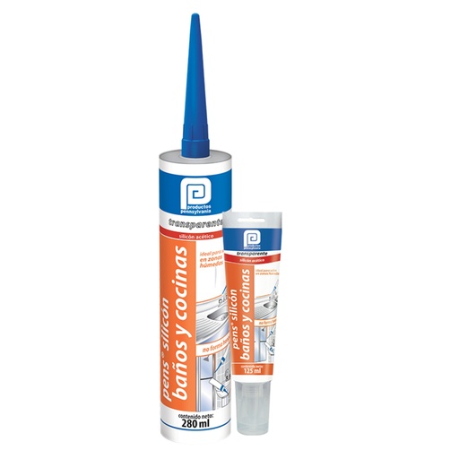 [PENS-ANT-01] SILICON 100% PP BAÑOS-COCINAS ANTI HONGOS TRANSPARENTE