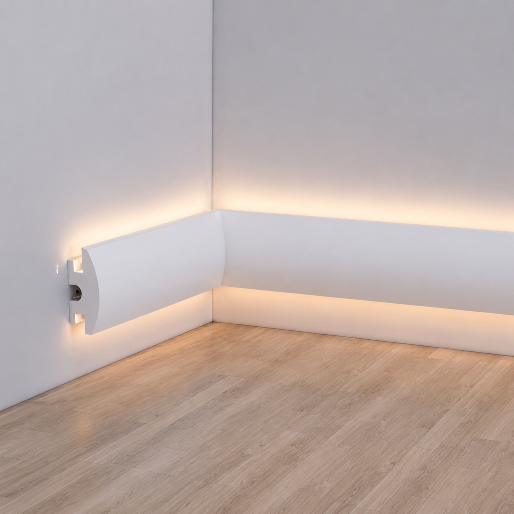 RODAPIÉ LED MODERNO 55*25mm*2.9m